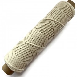 Sznurek Bawełniany Makrama z bawełnianym rdzeniem 3mm-100 metrów Naturalny