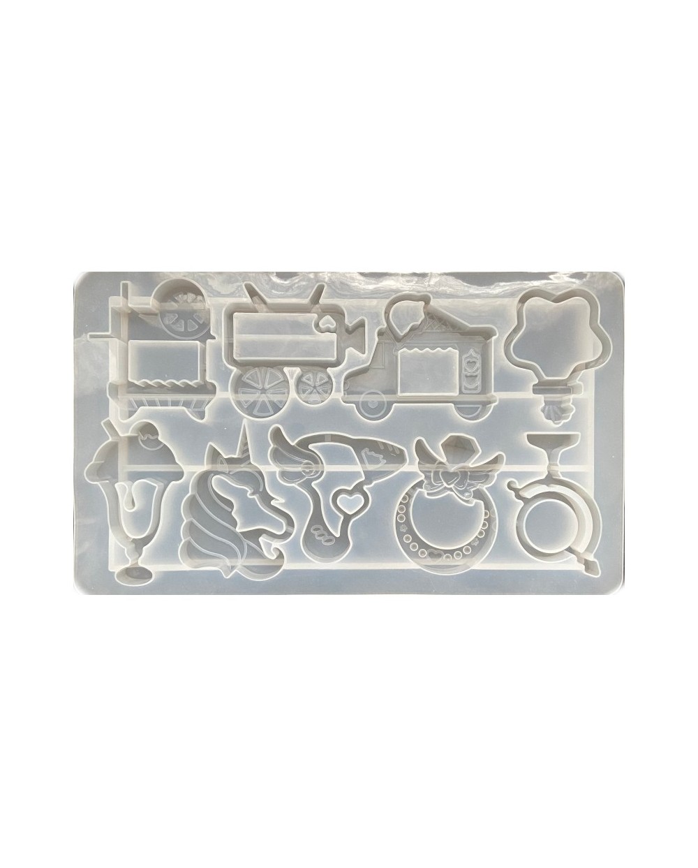Forma do żywicy forma silikonowa do odlewów 230x137mm zabawki mix