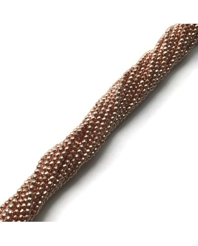Hematyt kulka 2mm fasetowany rose gold sznurek