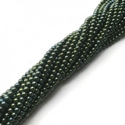Hematyt kulka 4mm zielony sznurek