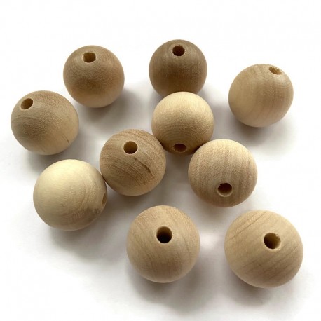 Koraliki drewniane surowe 15 mm