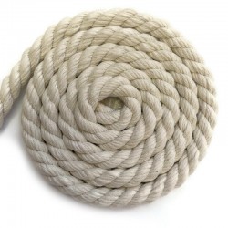 Sznurek sznur lina skręcana 12mm bawełna naturalny