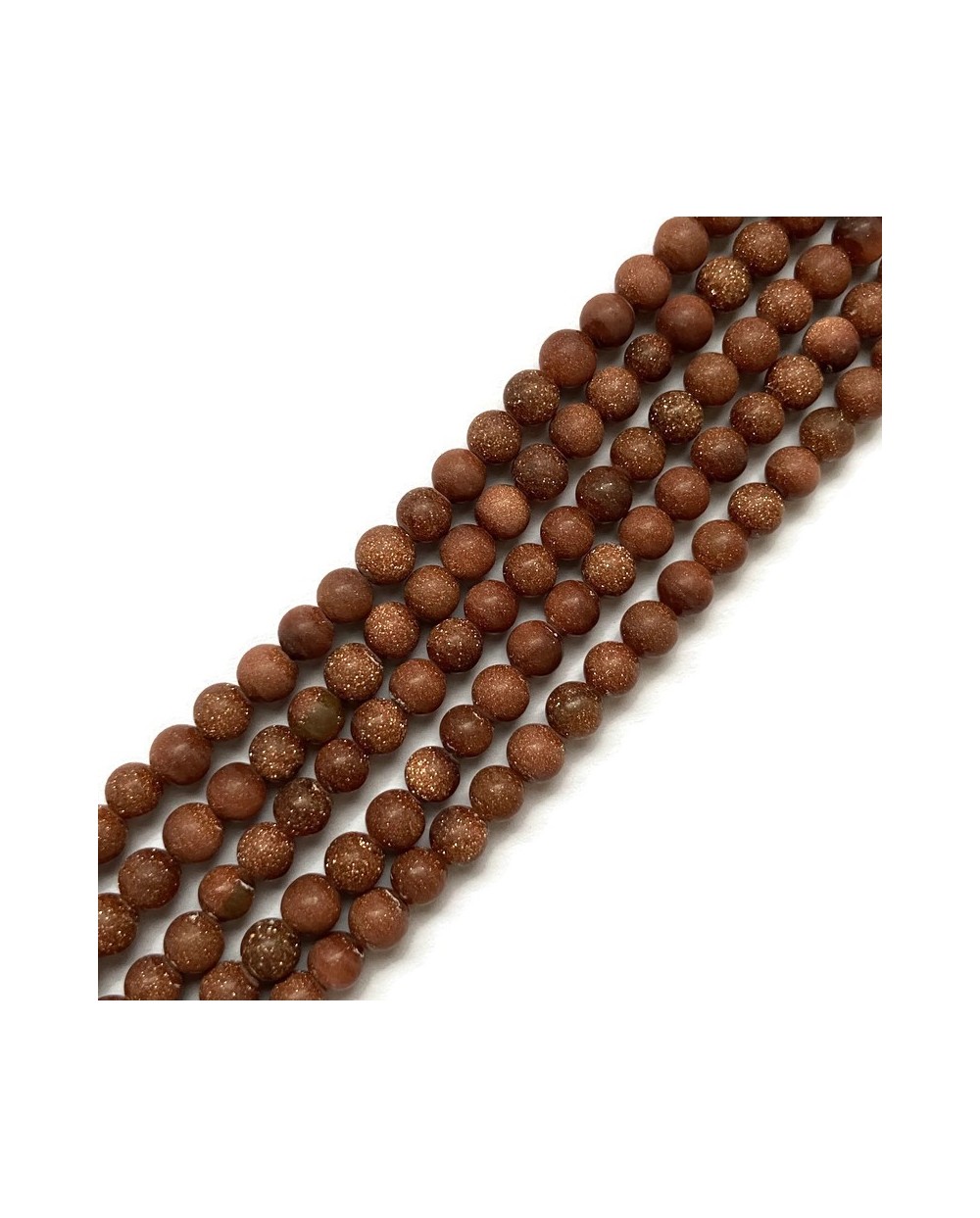 Piasek Pustyni kulka matowa 4mm sznurek brąz
