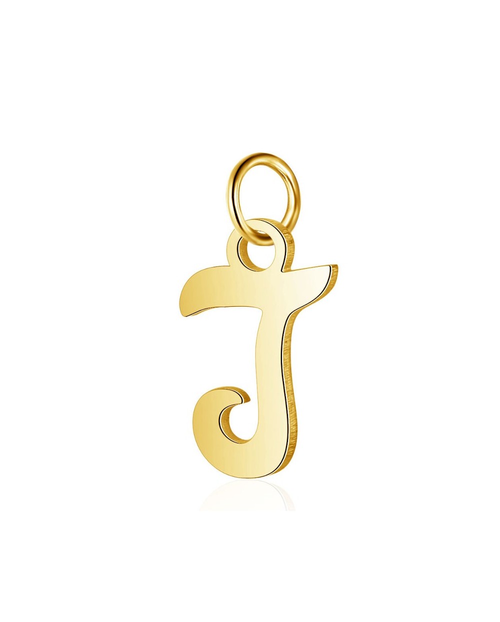 Zawieszka Stal Nierdzewna Literka J 15x10mm złota