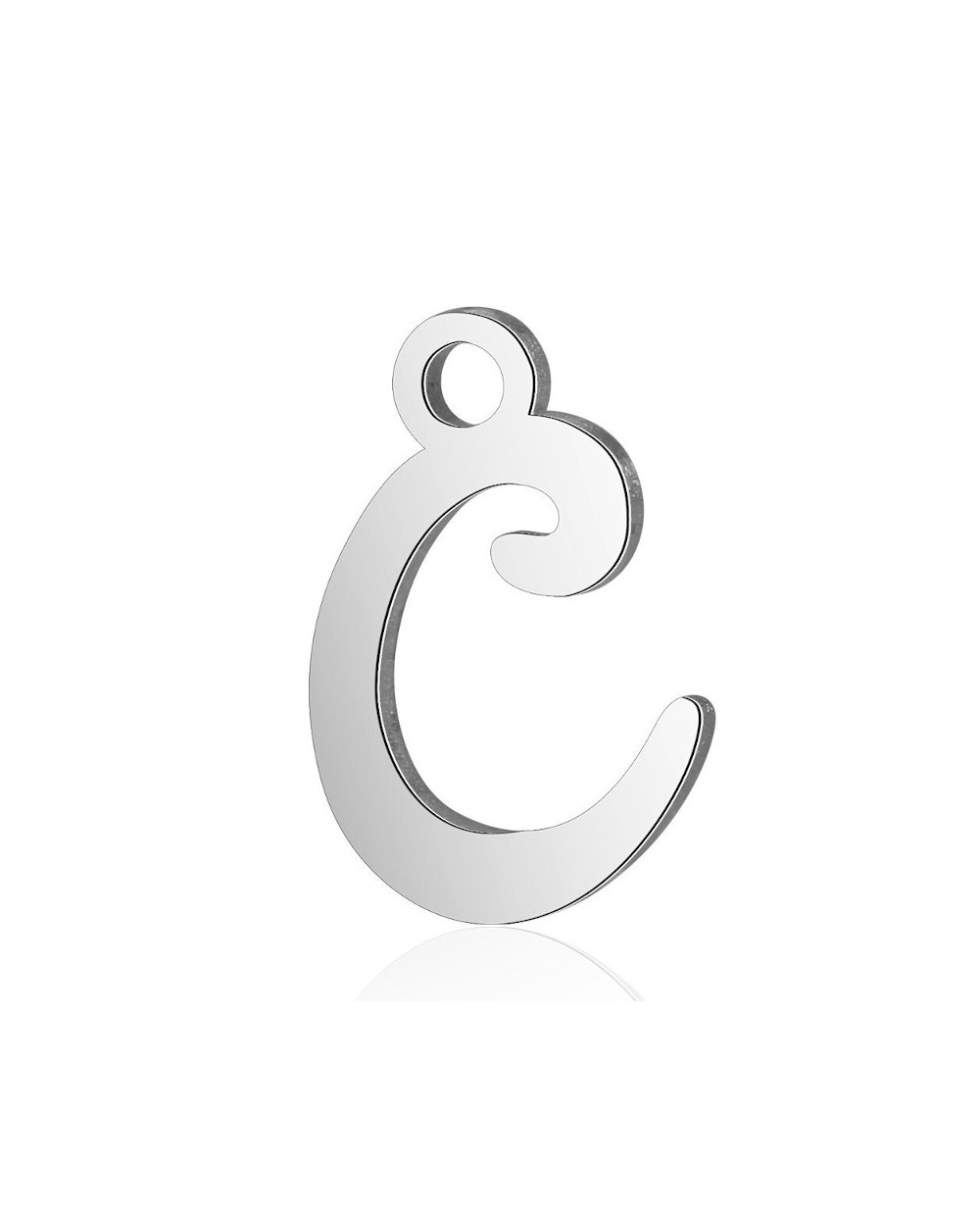 Zawieszka Stal Nierdzewna Literka C 10x12mm srebrna
