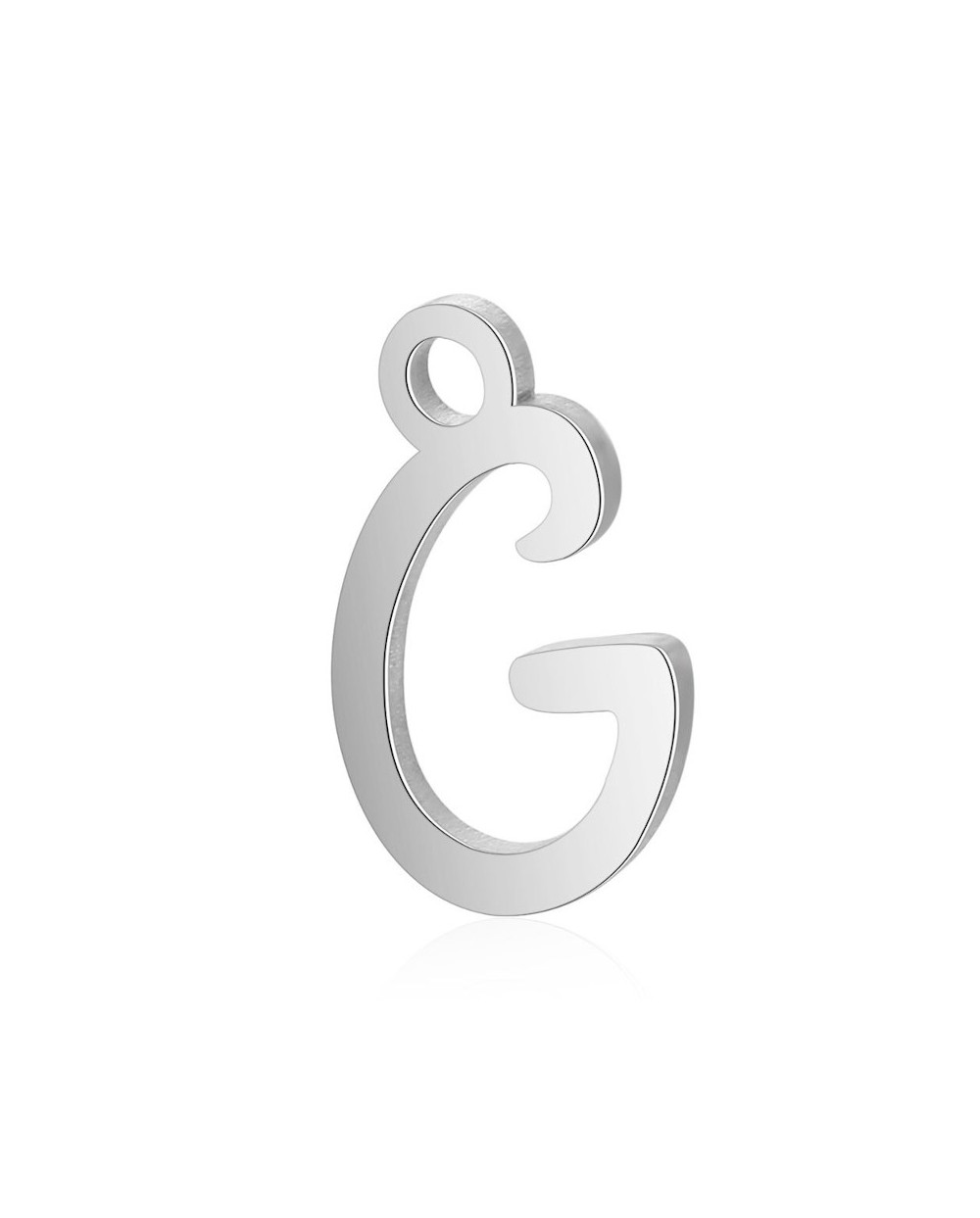 Zawieszka Stal Nierdzewna Literka G 10x12mm srebrna