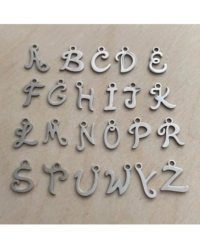 Zawieszka Stal Nierdzewna Literka P 10x12mm srebrna