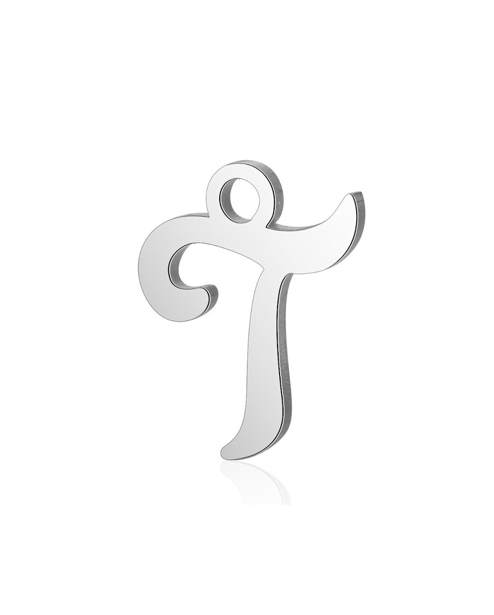 Zawieszka Stal Nierdzewna Literka T 10x12mm srebrna