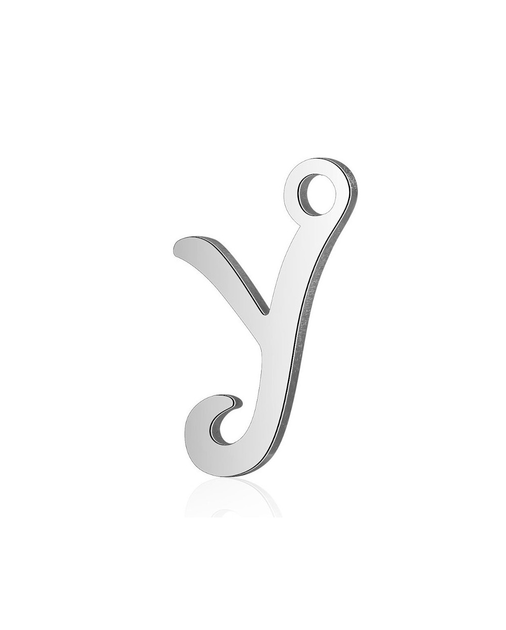 Zawieszka Stal Nierdzewna Literka Y 10x12mm srebrna