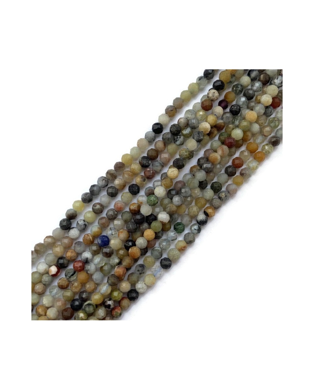 Amazonit kulka fasetowana 3,5-4mm sznurek