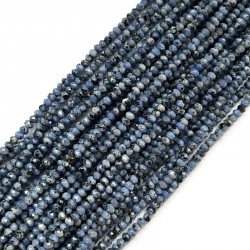 Jadeit oponka 4x3mm sznurek niebieski mix