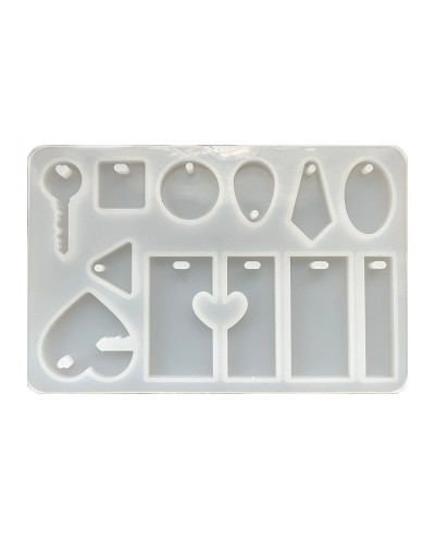Forma do żywicy forma silikonowa do odlewów 150x98mm zawieszki mix
