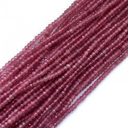 Jadeit oponka 4x3mm sznurek różowy