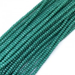 Jadeit oponka 4x3mm sznurek zielony