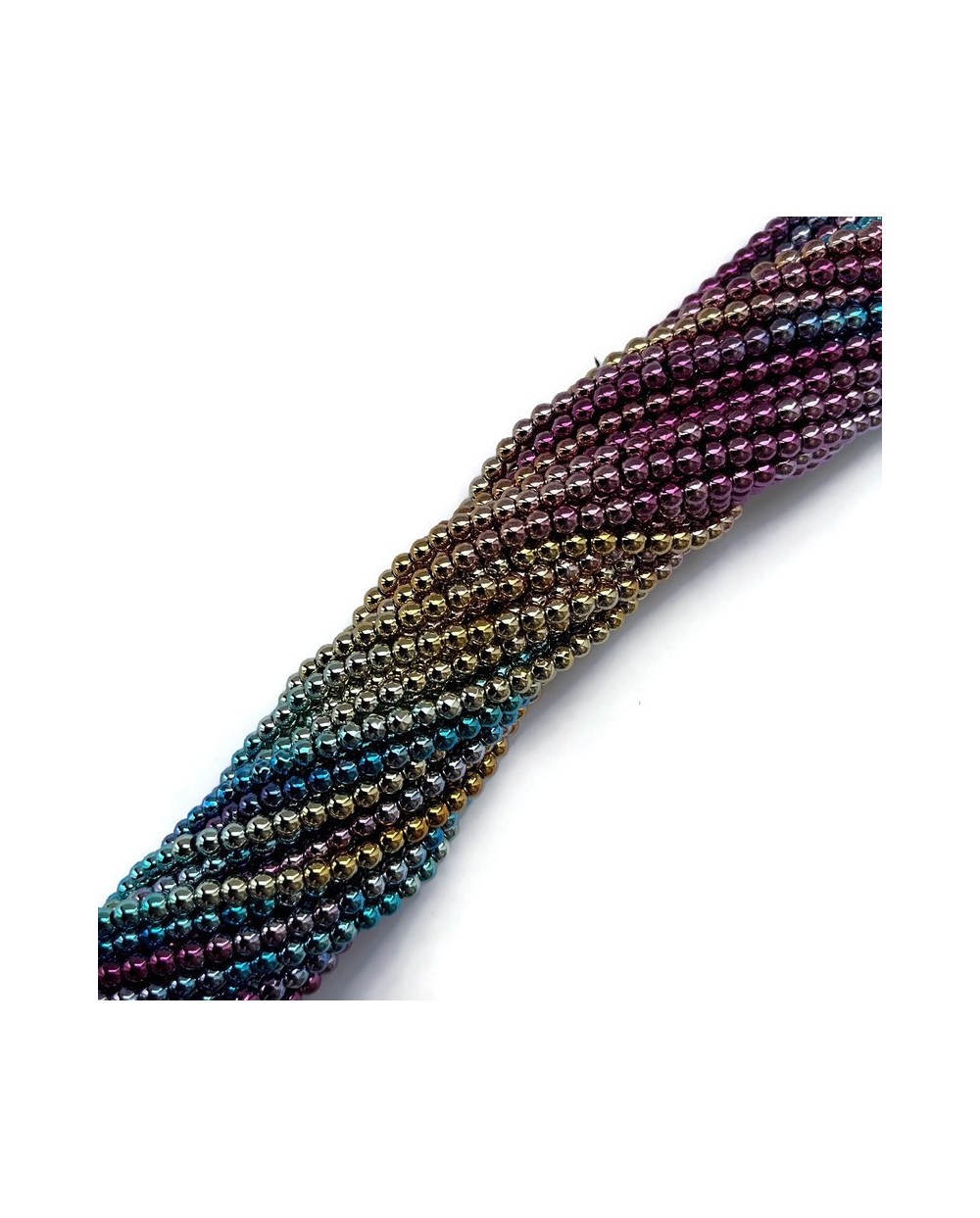 Hematyt kulka gładka 4x4mm mix sznurek