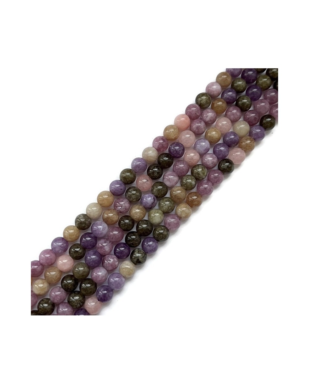 Jadeit kulka gładka 6mm mix