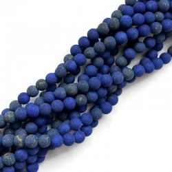 Lapis lazuli kulka matowa 6mm sznurek