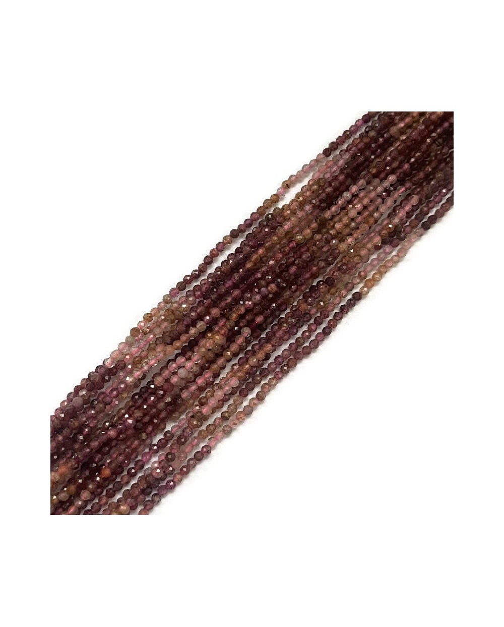 Rubin kulka fasetowana 2mm sznurek mix
