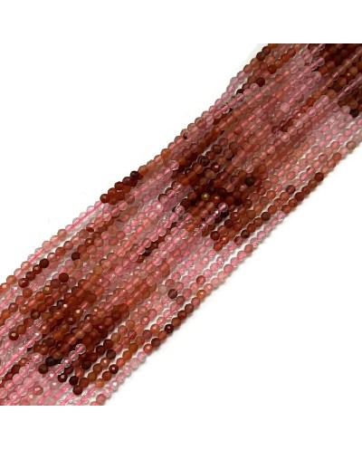 Kwarc mix kulka fasetowana ok 3mm sznurek mix