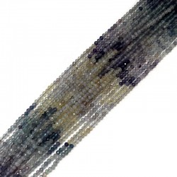 Fluoryt kulka fasetowana ok 3mm sznurek mix