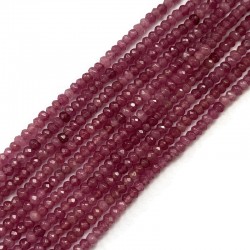 Jadeit oponka 4x3mm sznurek różowy
