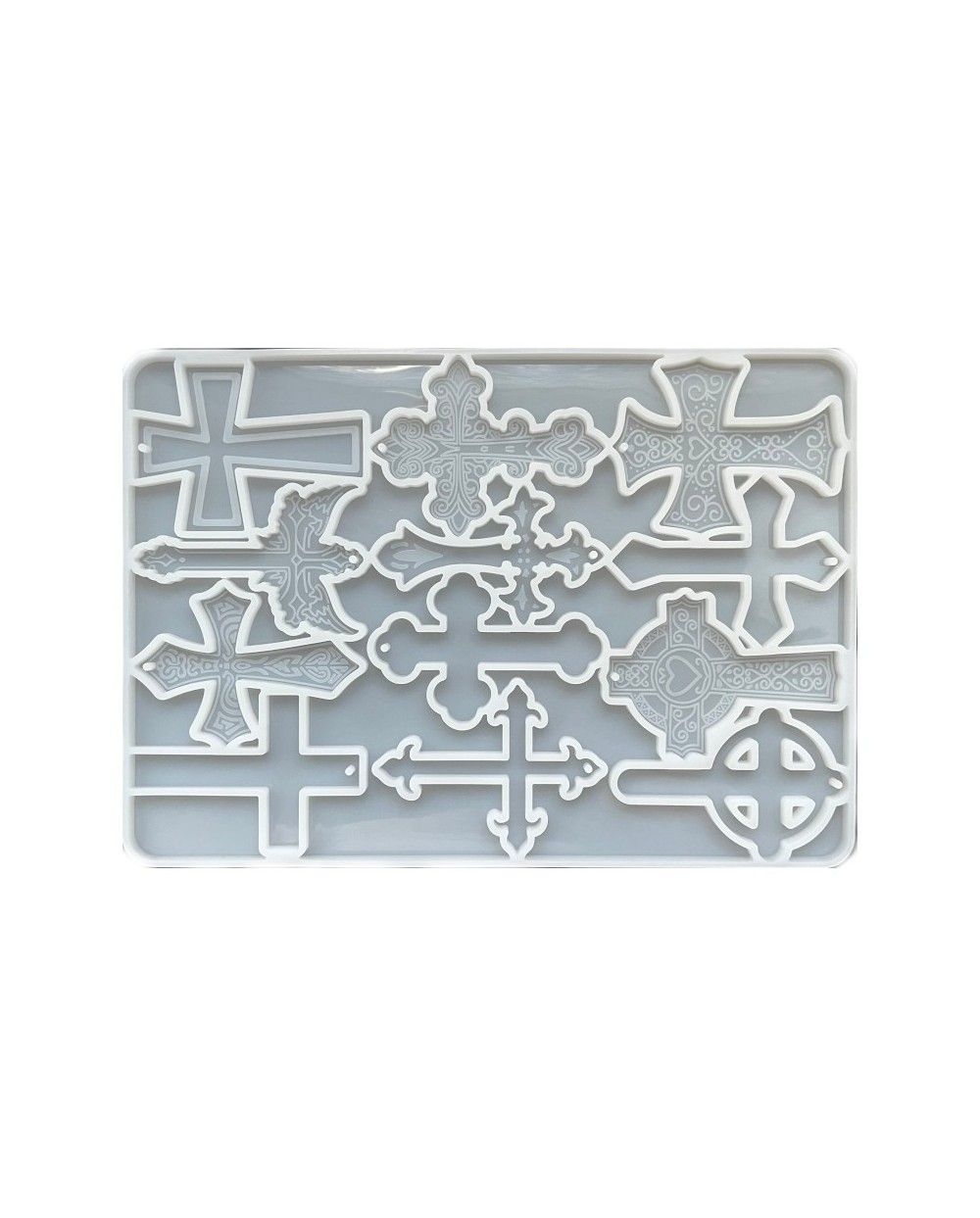 Forma do żywicy forma silikonowa do odlewów 225x159x6mm Krzyżyki