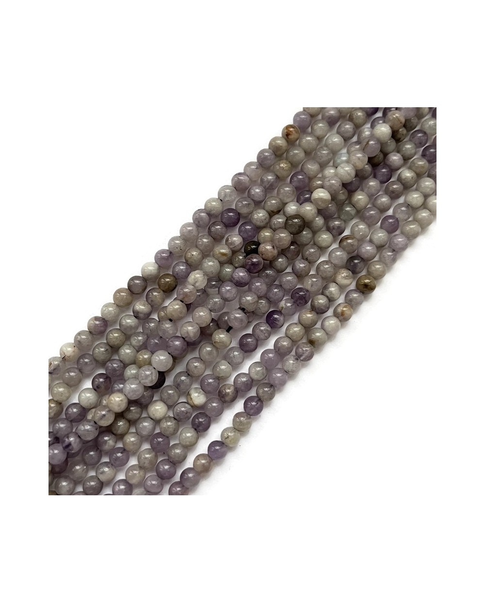 Jadeit kulka gładka 4mm mix fiolet