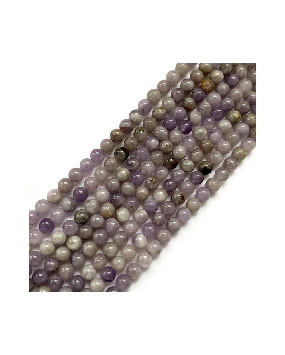 Jadeit kulka gładka 6mm mix fiolet