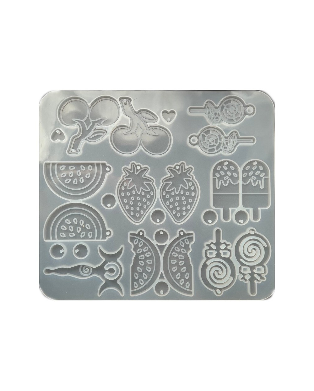 Forma do żywicy forma silikonowa do odlewów 173x153x5mm zawieszki mix