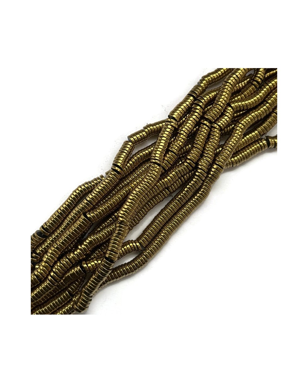 Hematyt dysk oponka 4x1mm złoty