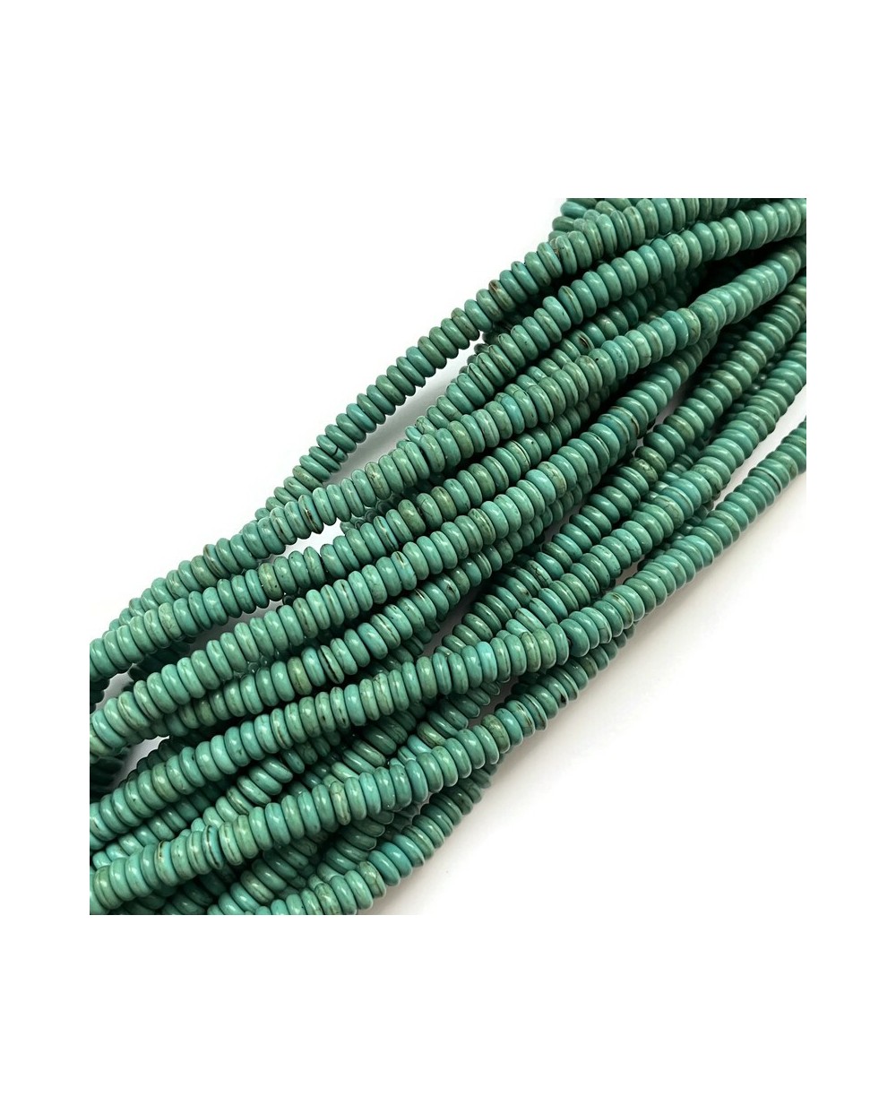 Turkus barwiony dysk oponka 6x2,5mm