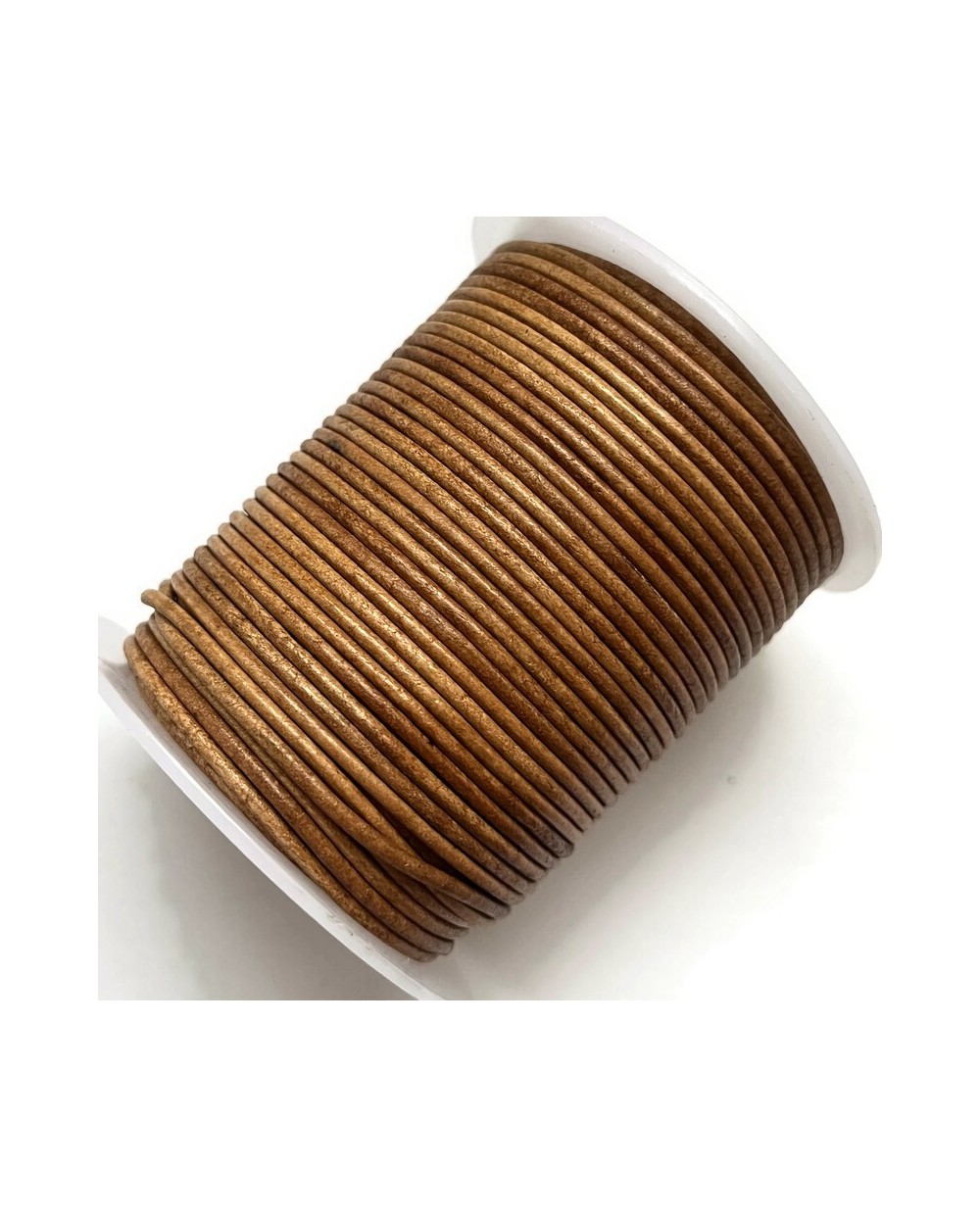 Rzemień naturalny okrągły 2mm - natural brown
