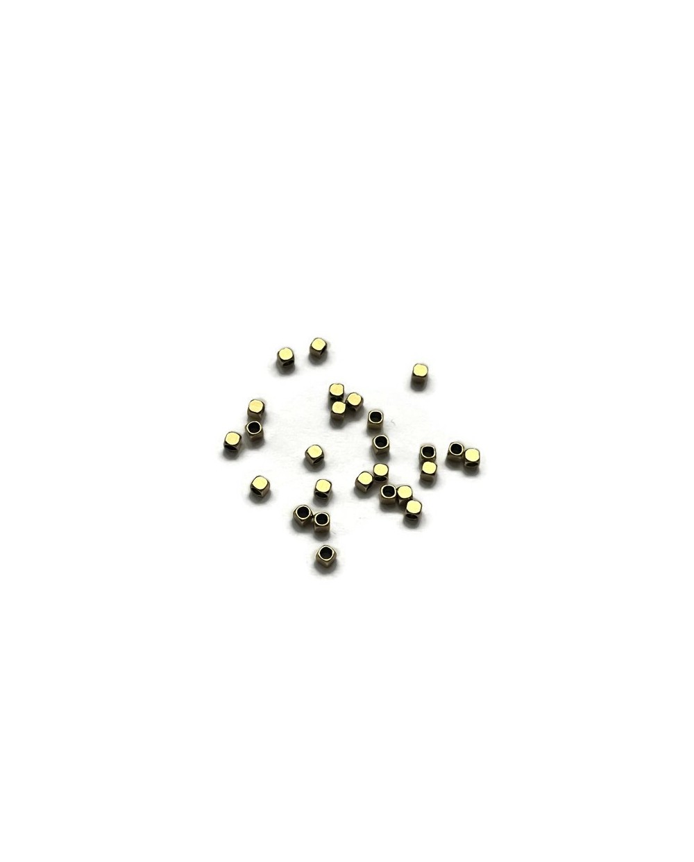 Przekładka kosteczka 2x2mm stal nierdzewna Złoty