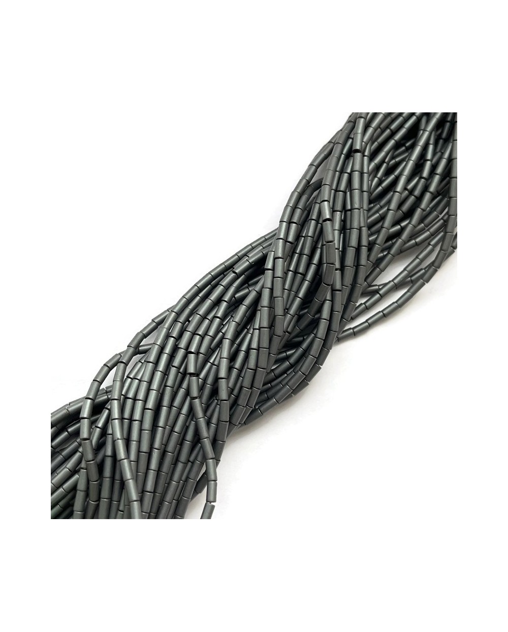Hematyt wałek 4x2mm czarny matowy