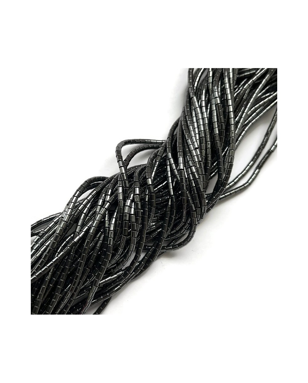 Hematyt wałek 2x2mm czarny błysk