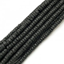 Lawa wulkaniczna oponka dysk 6x3mm czarna