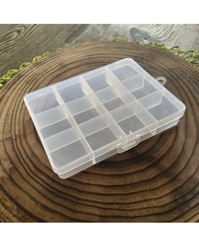 Pudełko organizer na koraliki-12 przegródek 13,5x10x2,5