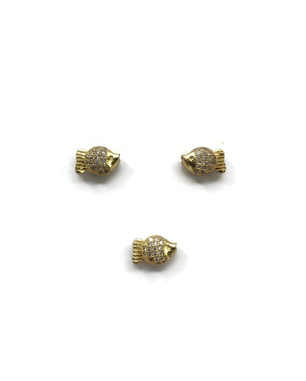Przekładka z cyrkoniami rybka 10x7mm