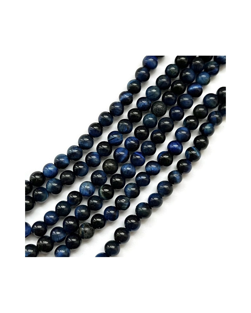 Tygrysie oko kulka 6mm sznurek granat mix