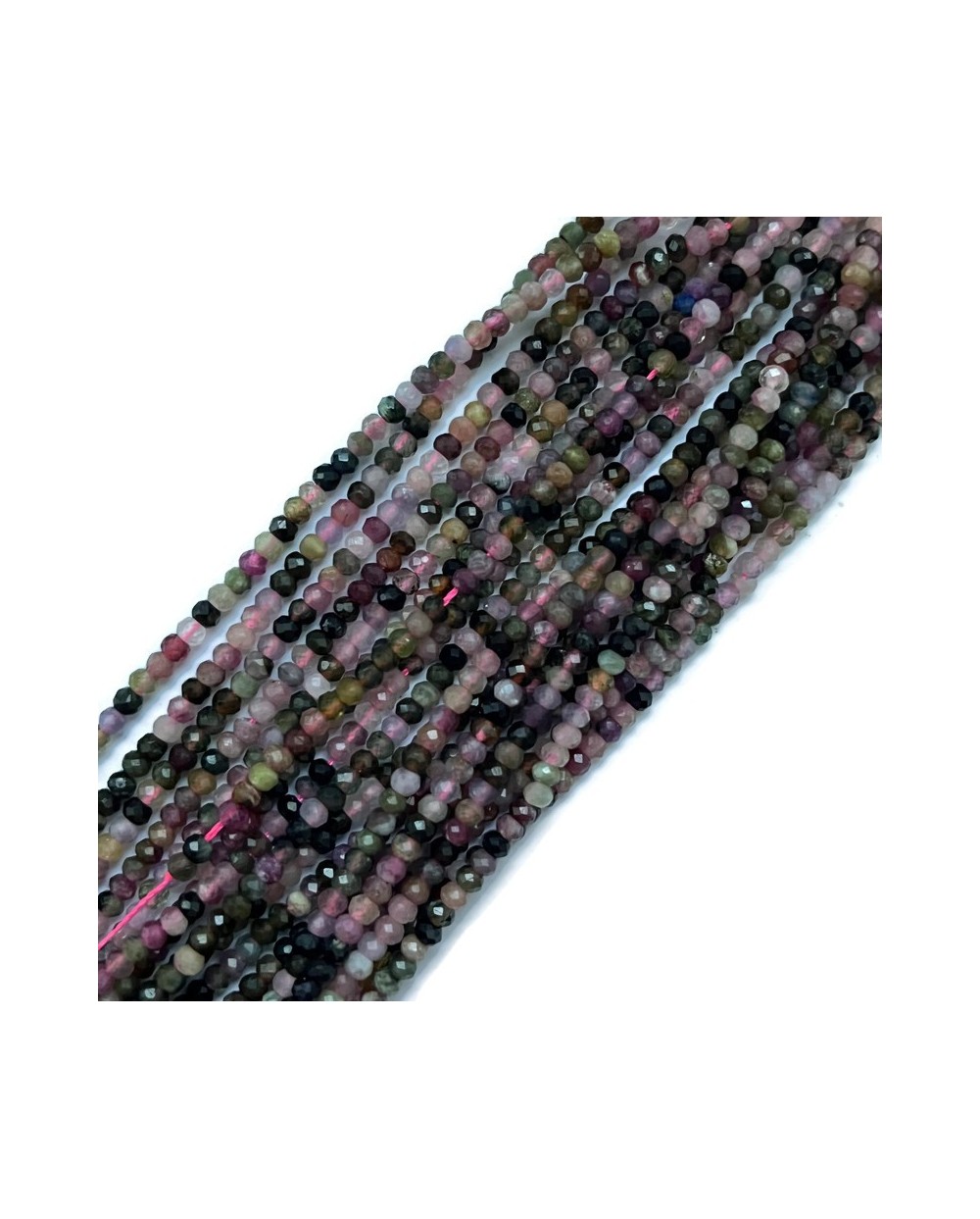Turmalin Oponka fasetowana 3x2mm sznurek