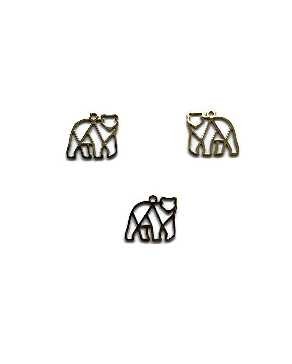 Zawieszka mis 14x15mm stal nierdzewna złoty