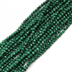 Malachit dobarwiany kulka fasetowana 3mm sznurek zielony