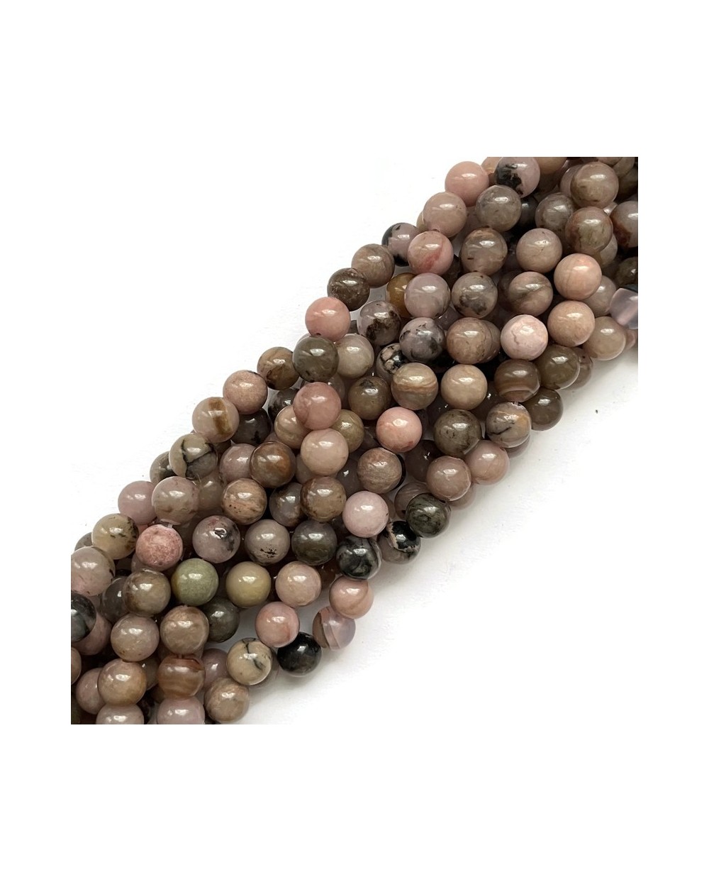 Rodonit kulka gładka 8-mm mix róż sznurek