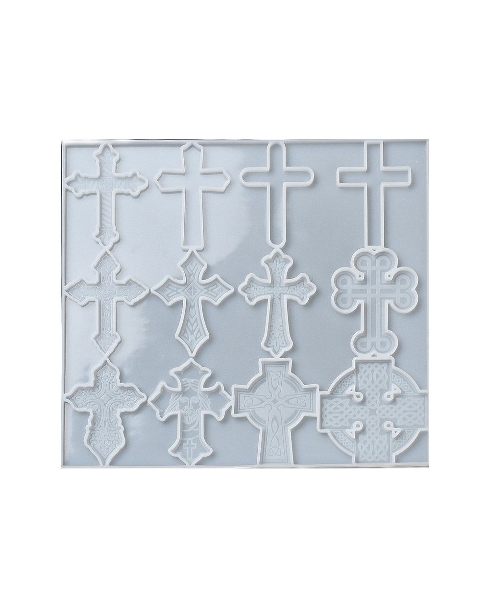 Forma do żywicy forma silikonowa do odlewów 220x239x6mm Krzyżyki