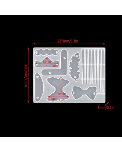 Forma do żywicy forma silikonowa do odlewów 237x180x6mm zestaw spinki