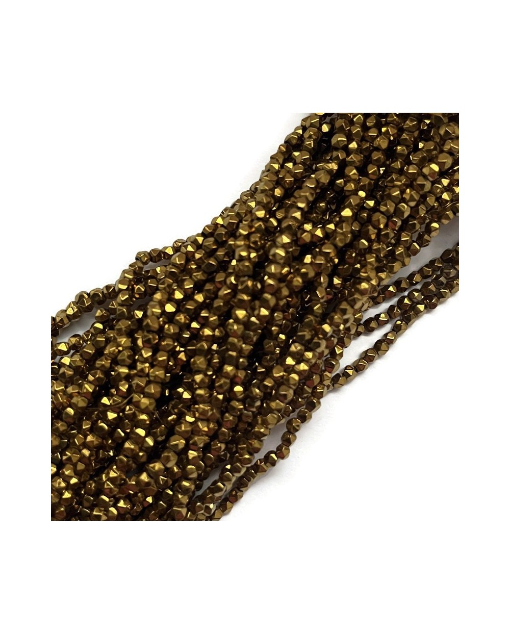 Hematyt bryłka 2,5-3mm sznurek złoty