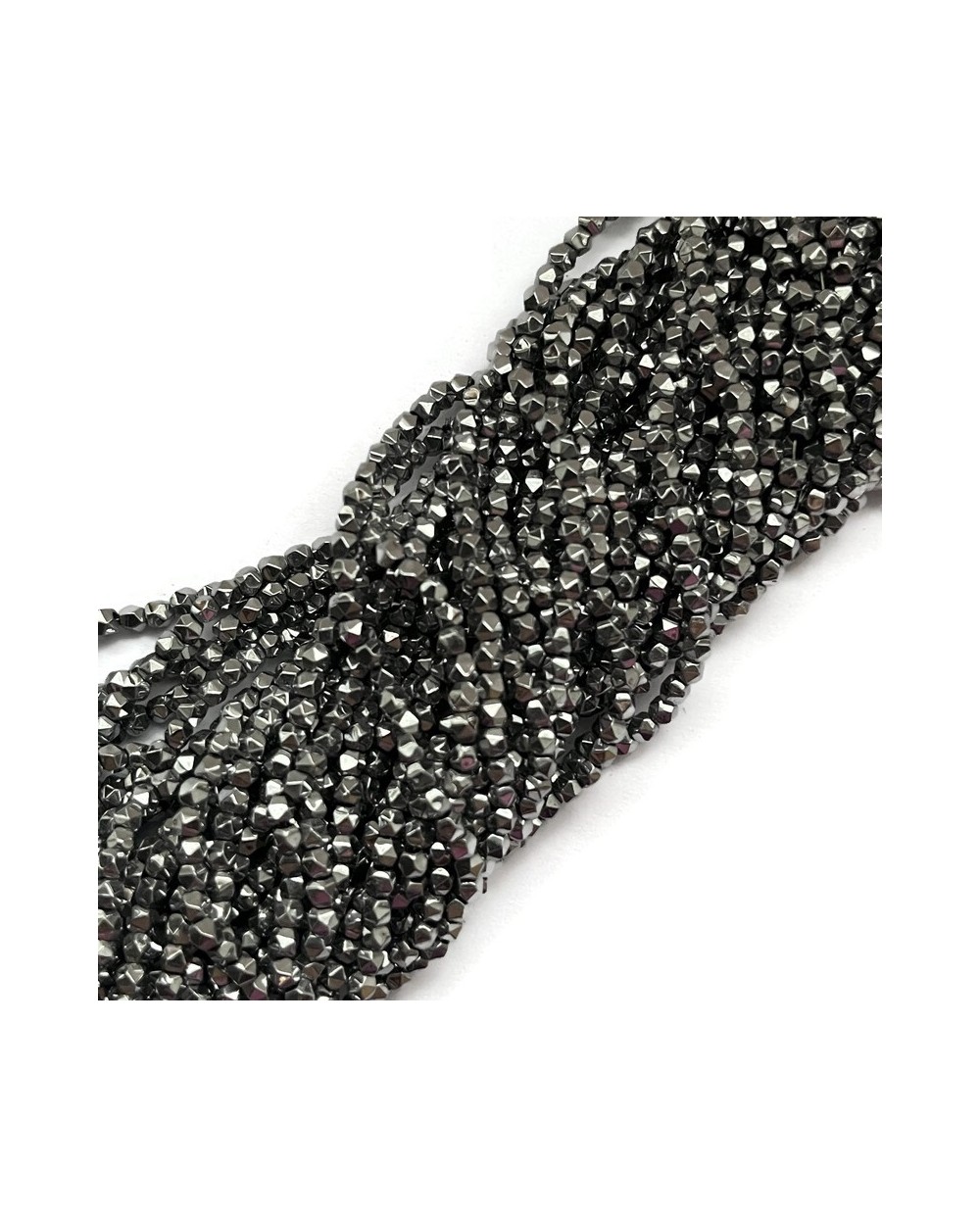 Hematyt bryłka 2,5-3mm sznurek srebrny