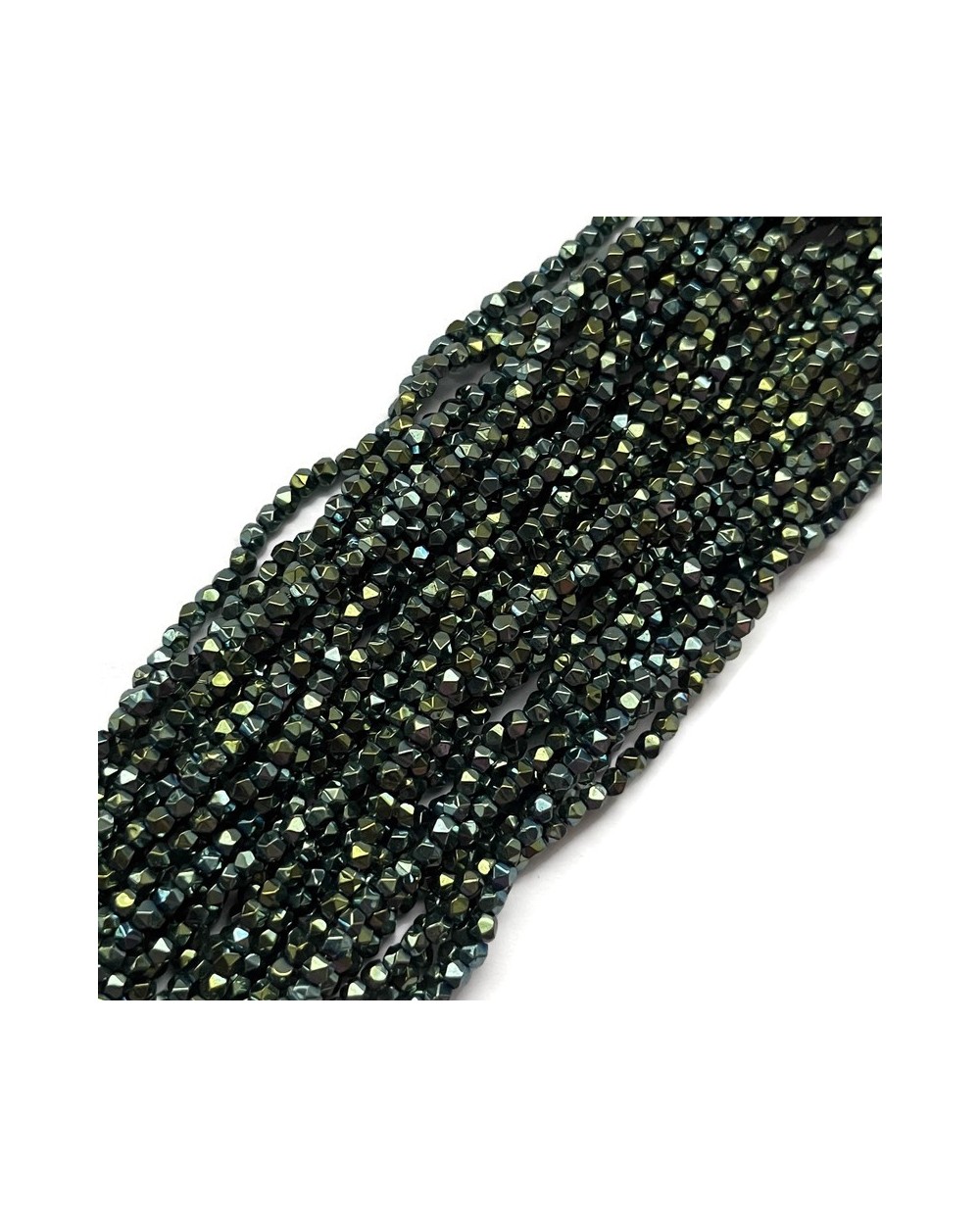 Hematyt bryłka 2,5-3mm sznurek zielony