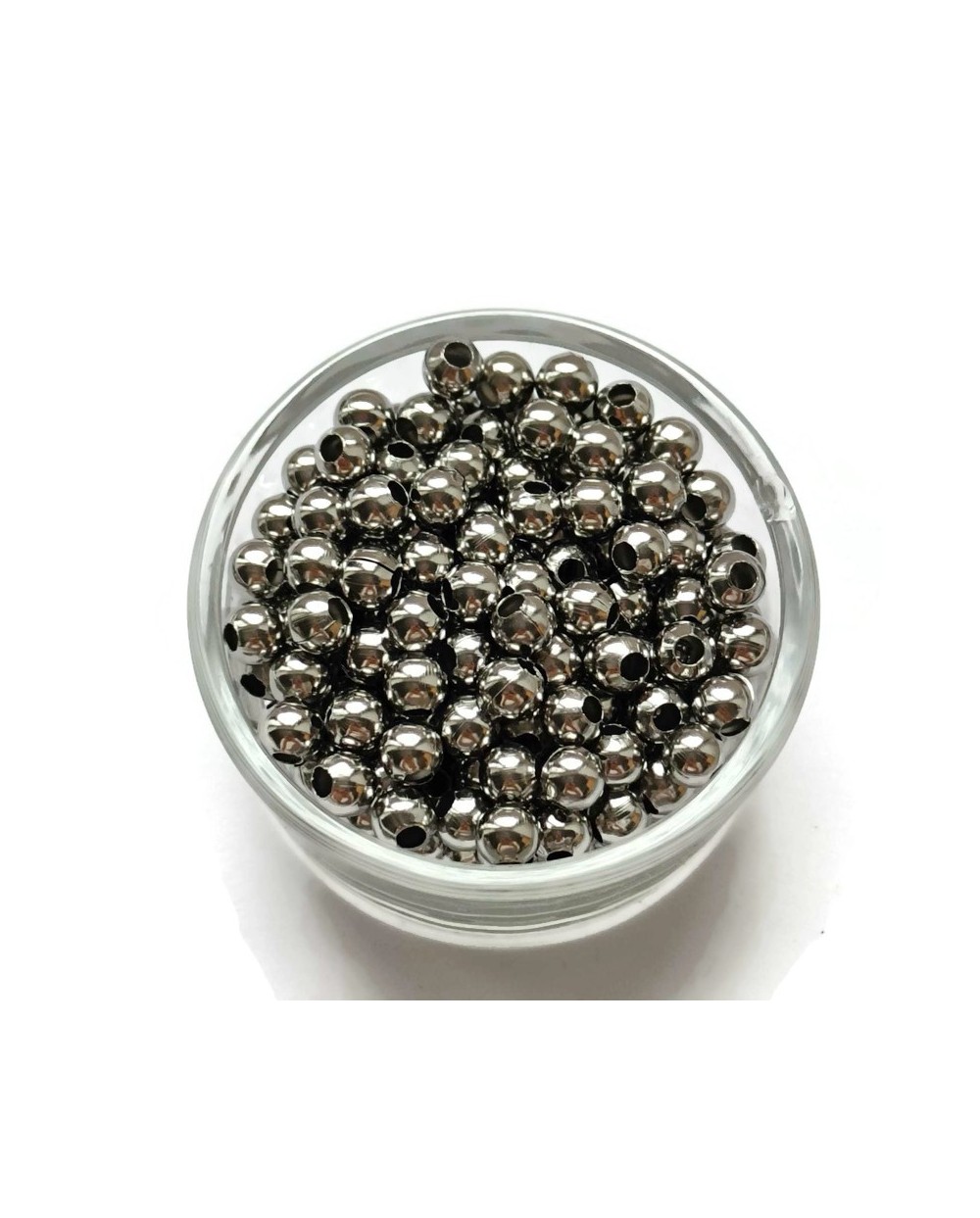 Przekładka kuleczka ok 5x4,5mm stal nierdzewna