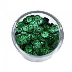 Cekiny okrągłe brokatowe zielone 7mm